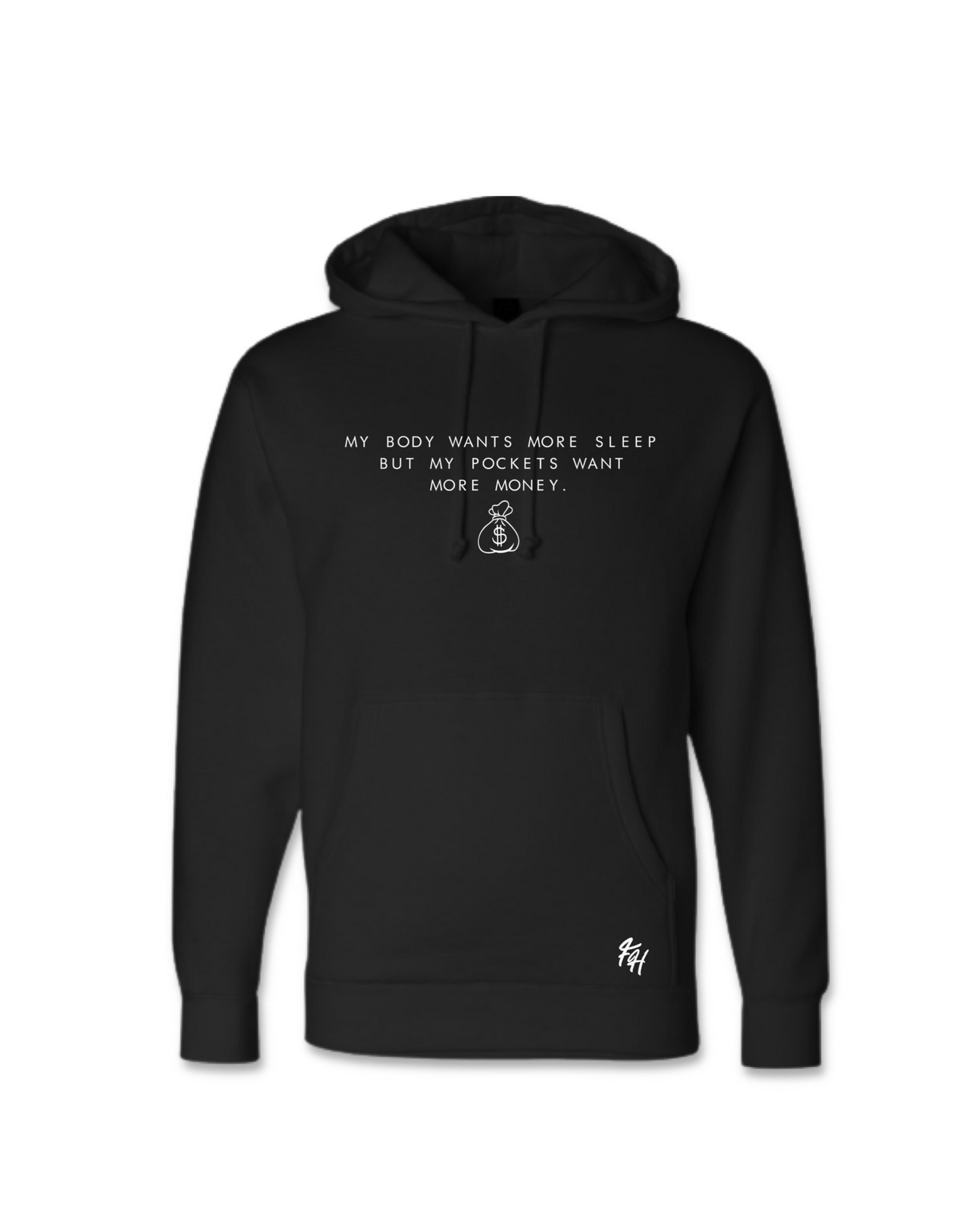 SLEEP VS MONEY BLACK HOODIE