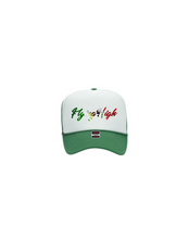 Load image into Gallery viewer, F.H. MEXICO WHITE &amp; GREEN TRUCKER HAT
