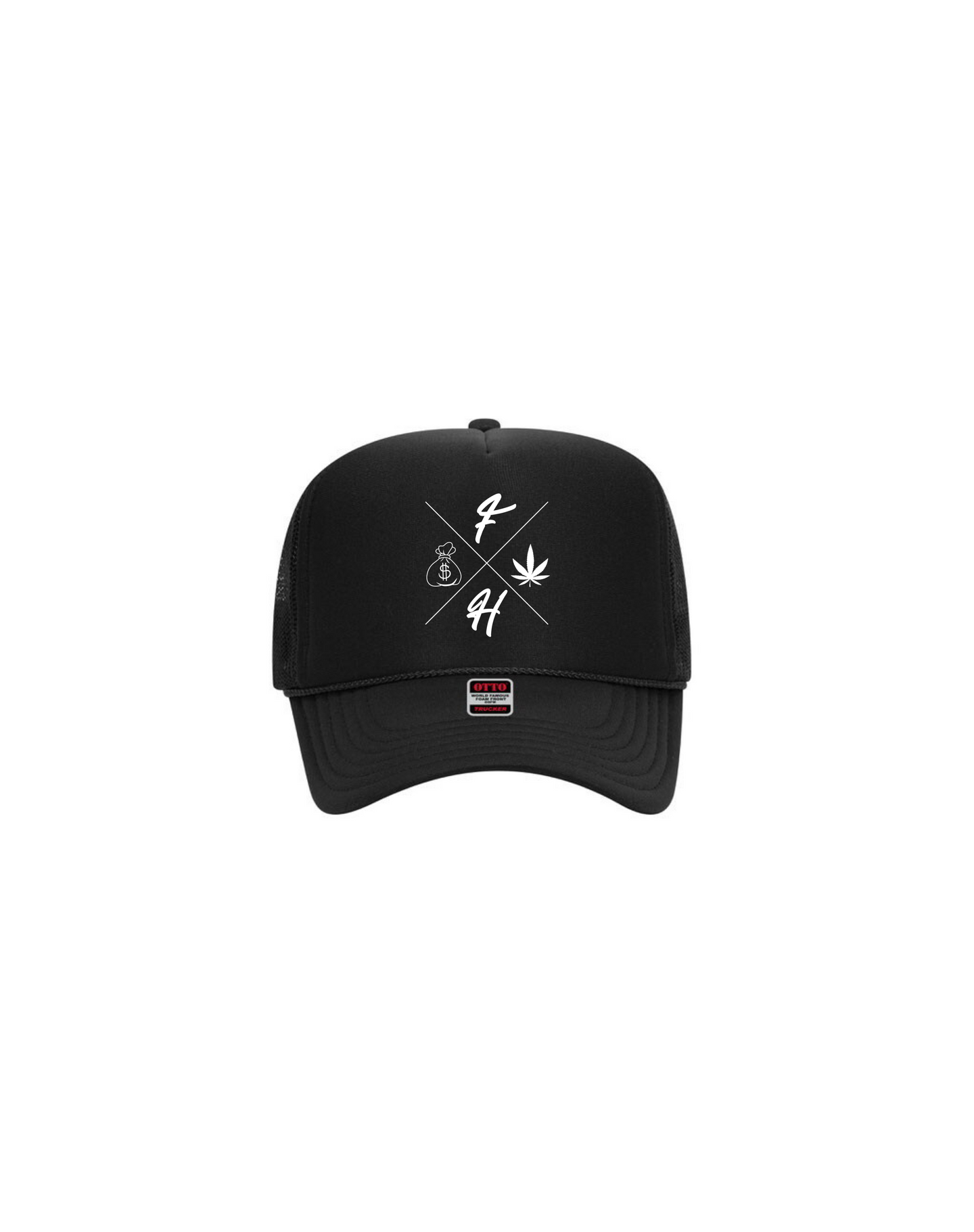 MONEY TREES BLACK TRUCKER HAT