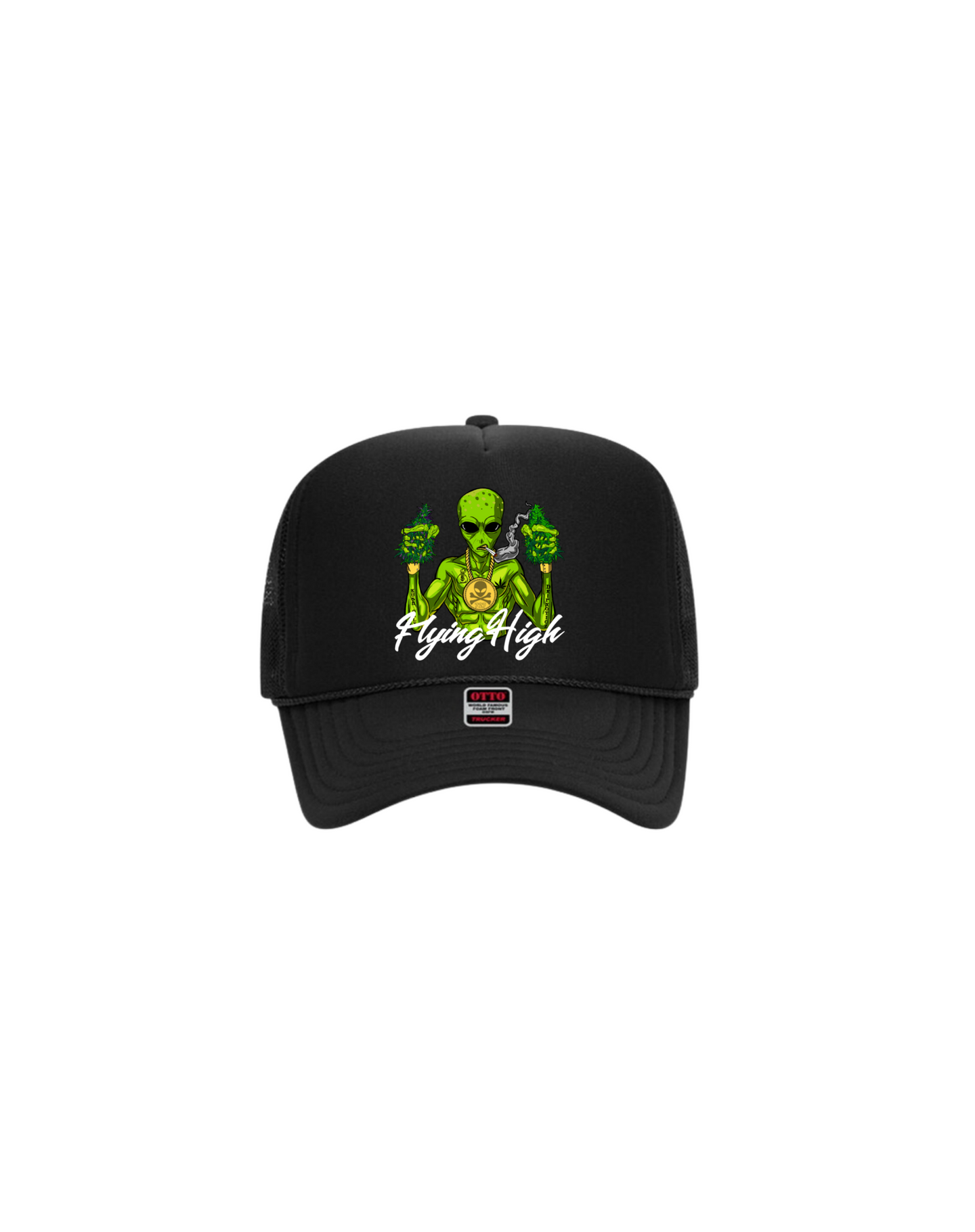 SMOKIN’ ALIEN BLACK TRUCKER HAT